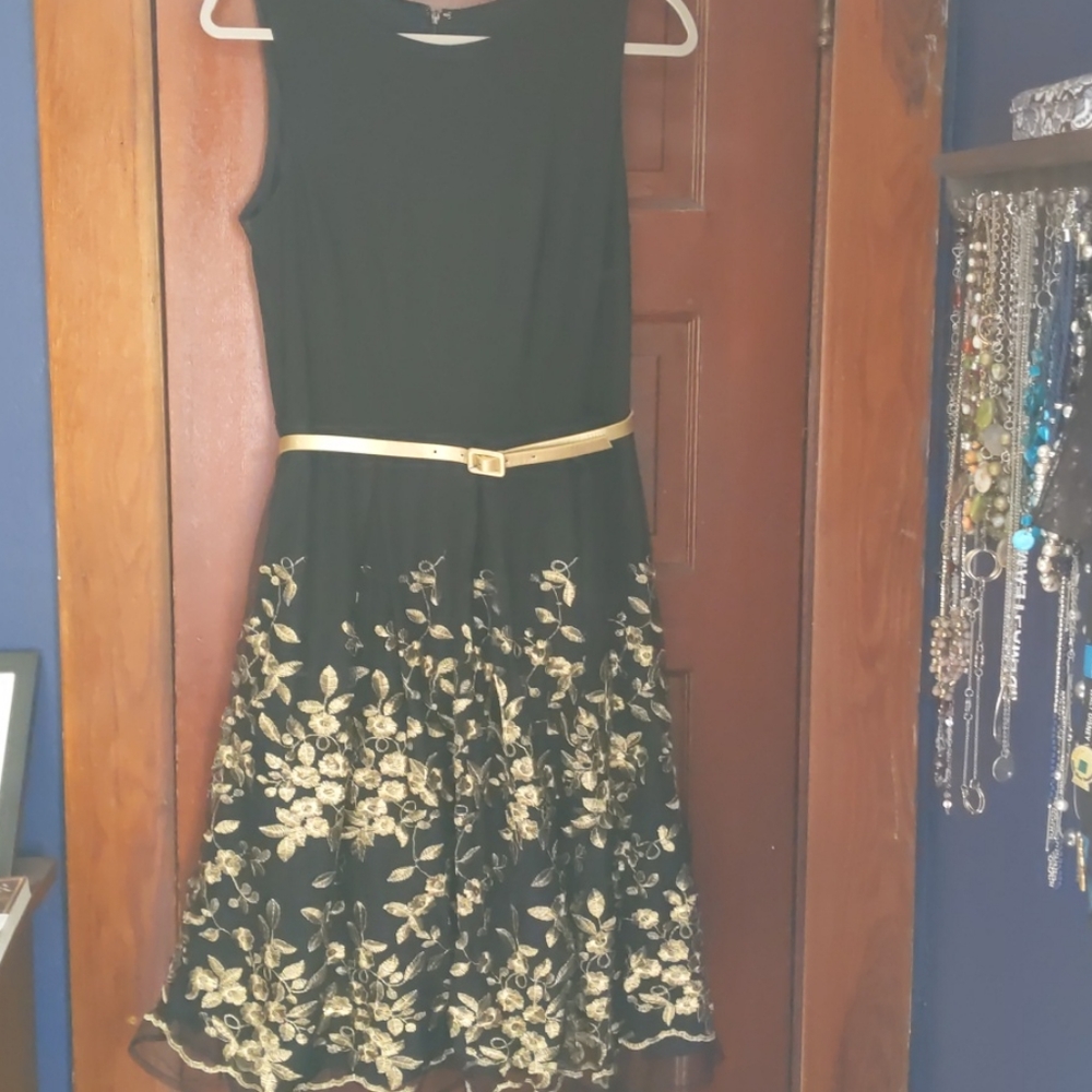 Black and gd cocktail dress